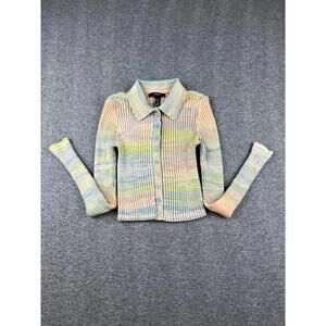 Forever 21 Women's Ribbed Button-Up Cardigan Sweater Size Small‎